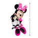 3 inch tall Disney Minnie Mouse Christmas ornament with size measurement overlay on white background