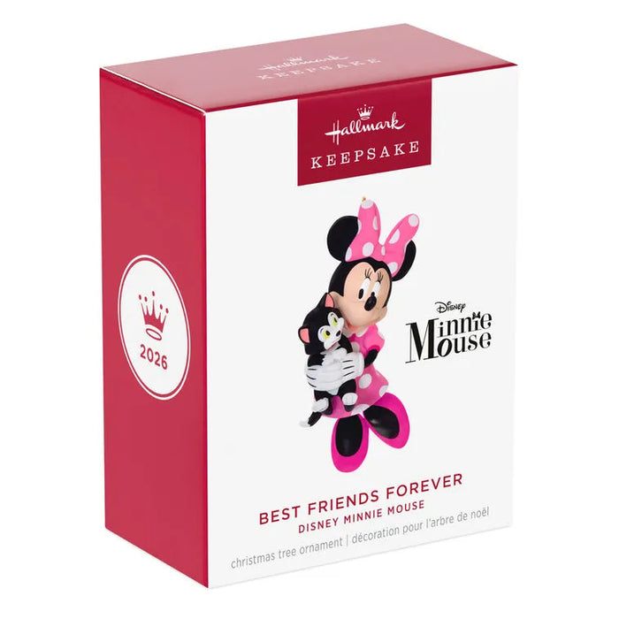 Disney Minnie Mouse Best Friends Forever 2026 Hallmark Keepsake Christmas tree ornament box front