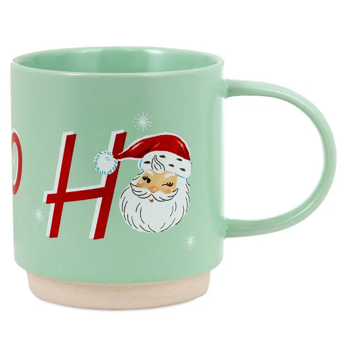Hallmark : Mint Green Ho Ho Ho Santa Mug, 20 oz.