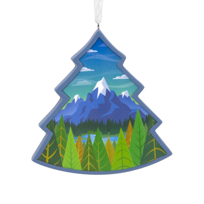 Hallmark : Mountain Scene Tree Hallmark Ornament