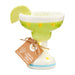 Mud Pie Light-Up Margarita Sitter — ceramic margarita glass decoration with lime detail and glowing LED lights.