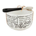 Mud Pie Nuts & Wine Recipe Bowl with printed recipe text and wooden spoon.