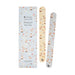 Two wooden toothbrushes featuring a playful fox print on their handles, showcasing a unique and eco-friendly design.