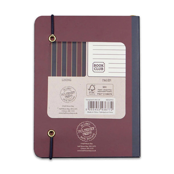 Book Club Pulteney Press A6 softcover notebook for journaling, note-taking, and book lovers.