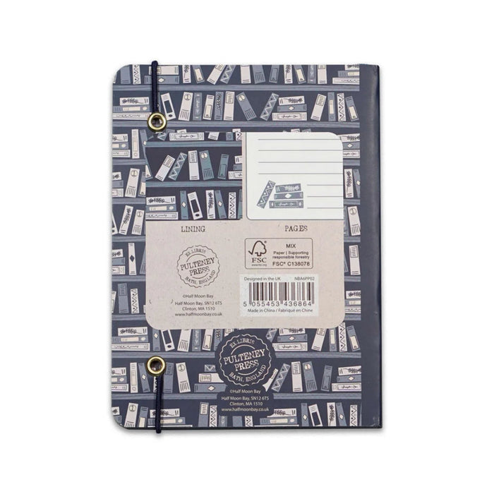 Half Moon Bay Its A Good Day To Read A Book A6 softcover notebook with literary design for journaling, notes, and reading lists.