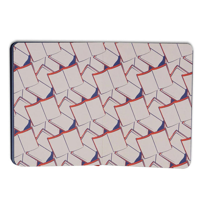 Half Moon Bay My Week Is Fully Booked A6 softcover notebook with book themed design for writing notes, plans, and journal entries.