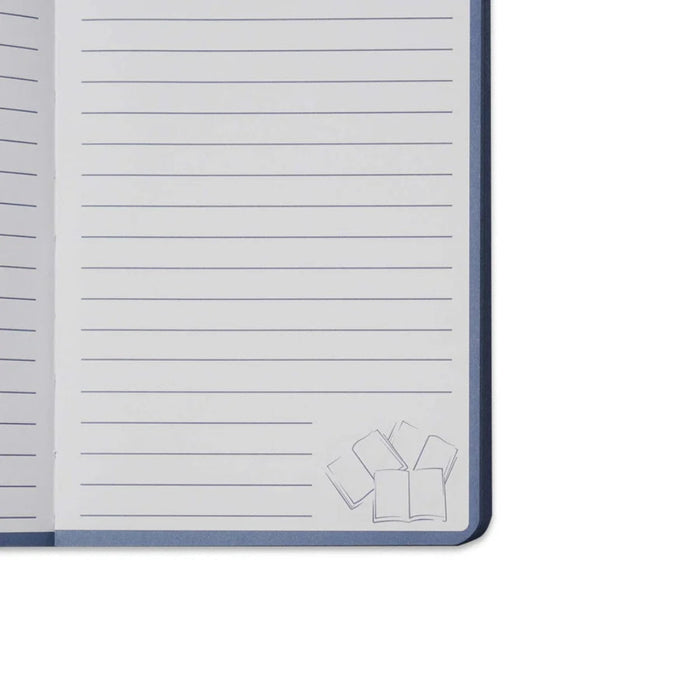 Half Moon Bay My Week Is Fully Booked A6 softcover notebook with book themed design for writing notes, plans, and journal entries.