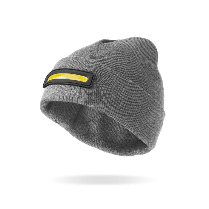 Side view of the LED light beanie