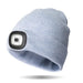 DM Merchandising Night Scope Brightside rechargeable LED beanie with removable USB LED light for hands-free visibility