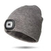 DM Merchandising Night Scope Brightside rechargeable LED beanie with removable USB LED light for hands-free visibility