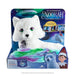 White plush toy artic fox with rainbow fur in a colorful packaging