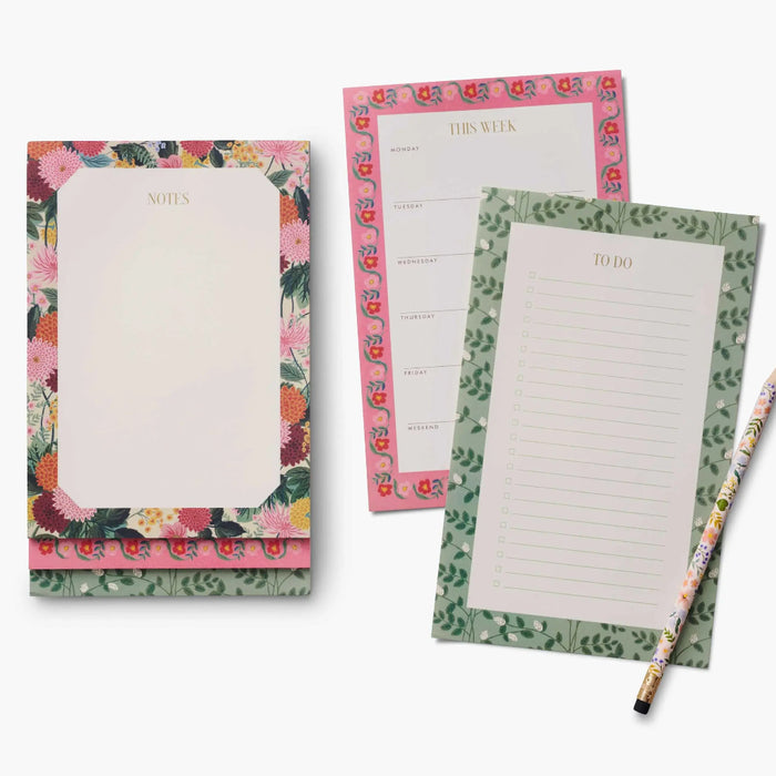 A uniquely designed notepad with organized sections, perfect for lists, reminders, planning, and staying productive.