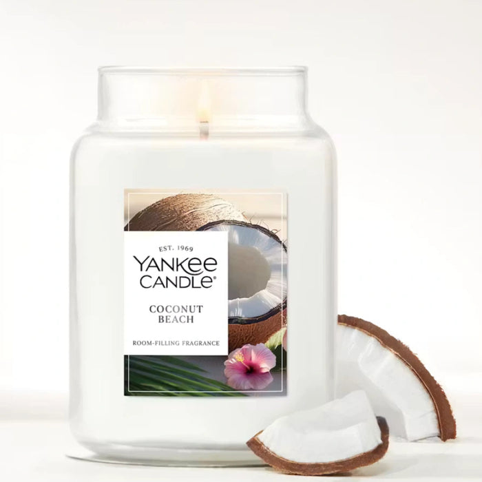 This relaxing fragrance combines the creamy sweetness of fresh coconut with warm island-inspired notes