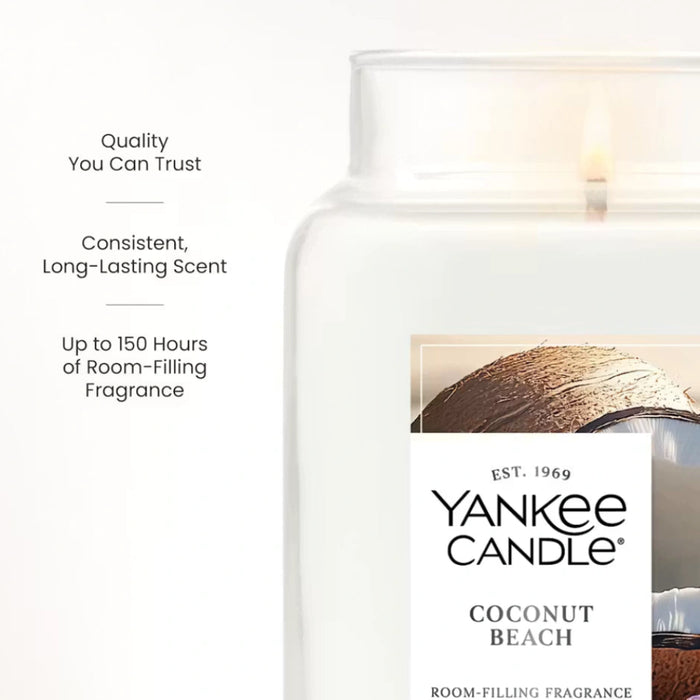 This relaxing fragrance combines the creamy sweetness of fresh coconut with warm island-inspired notes