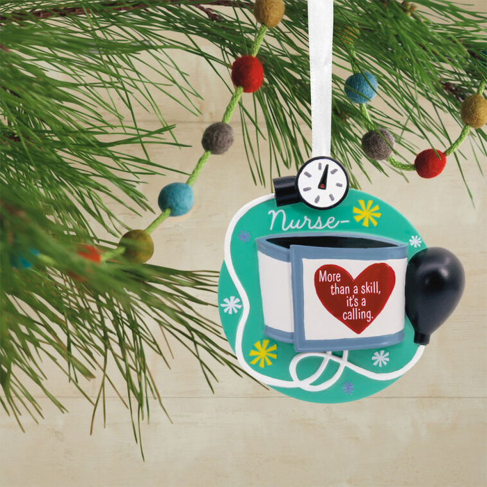 Hallmark : Nursing is a Calling Blood Pressure Cuff Hallmark Ornament