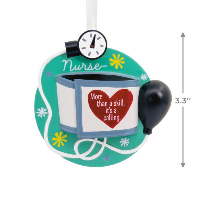 Hallmark : Nursing is a Calling Blood Pressure Cuff Hallmark Ornament