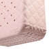 Close-up of the Original Bogg Bag in Quilted Rose Petal showing the textured EVA base and durable treaded bottom