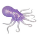 Purple and gray octopus toy on a white background