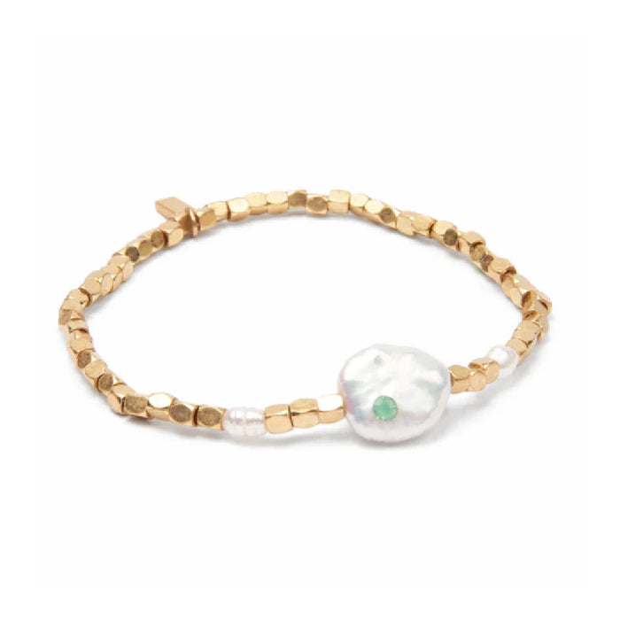 Elegant "pearls of courage" bracelet showcasing shimmering pearls, representing bravery and inner strength in a stylish design.