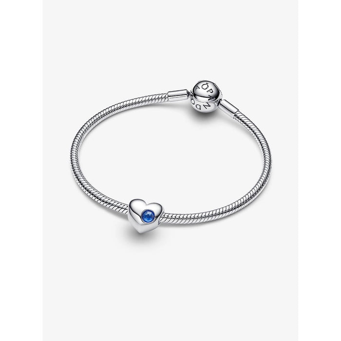 PANDORA : Blue Stone Heart Charm