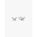 Pandora clear butterfly stud earrings front view with clear sparkling stones