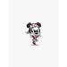 Front view of the Pandora Disney Minnie Mouse Holiday Charm showing Minnie in a red holiday outfit with glittering black ears and Santa hat.