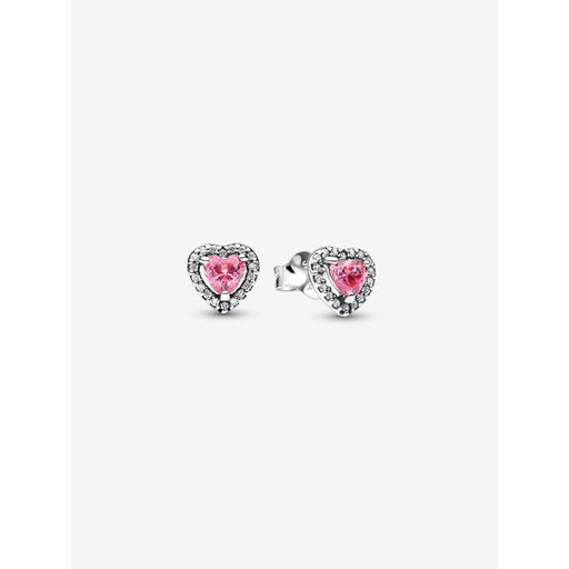 Pandora - Elevated Pink Heart Stud Earrings - Pandora earrings - Heart earrings - Pandora near me - Gifts for her - gift shop
