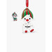 Pandora elf ornament gift set featuring large festive elf and matching miniature charm in red and green holiday colors
