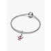 Pandora Moments bracelet featuring the Gingerbread Angel Dangle Charm styled on a silver snake-chain bracelet.