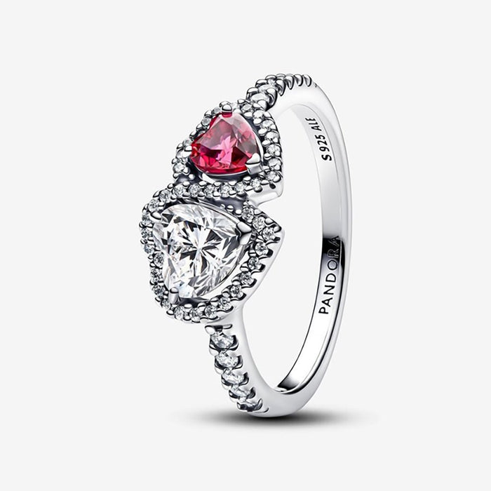 Hallmark Pandora Rings Pandora - Halo Hearts Ring - Two Tone - Pandora near me - Promise ring ...