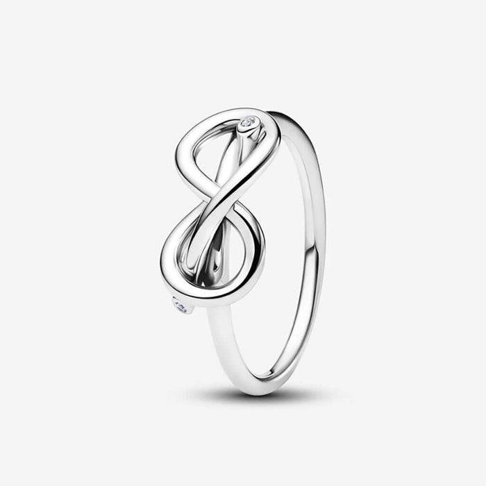 Cubic Zirconia Pandora Silver Knot Ring Sterling Silver Ring With