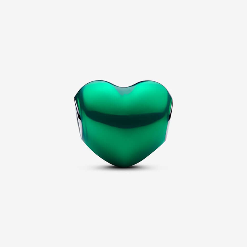 PANDORA : Metallic Green Heart Charm - Annies Hallmark and