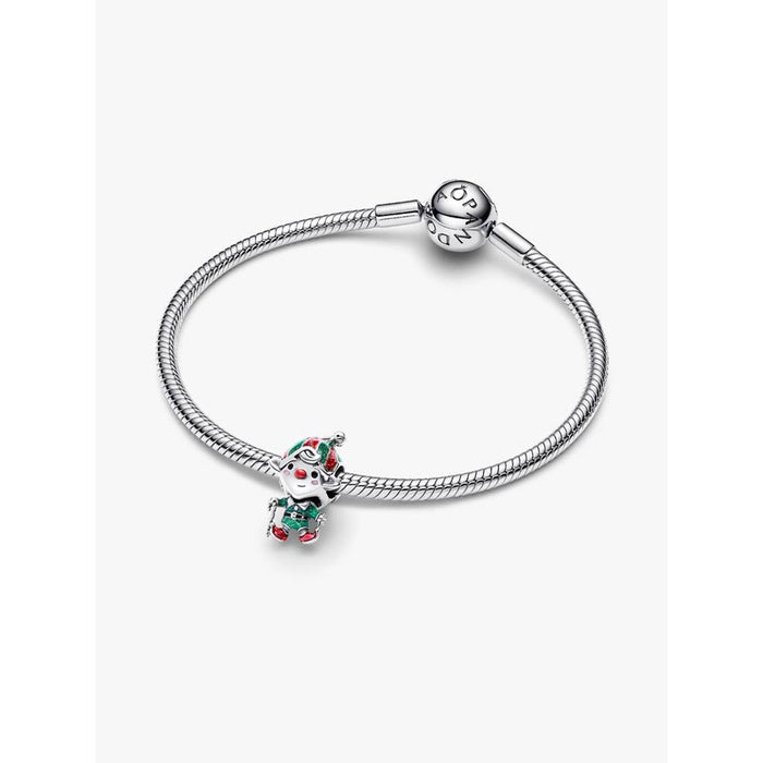 Pandora Moveable Elf Charm displayed on a silver Pandora Moments bracelet.