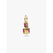 Close-up of the Pandora Moveable Nutcracker Dangle Charm in gold with pink glitter enamel.