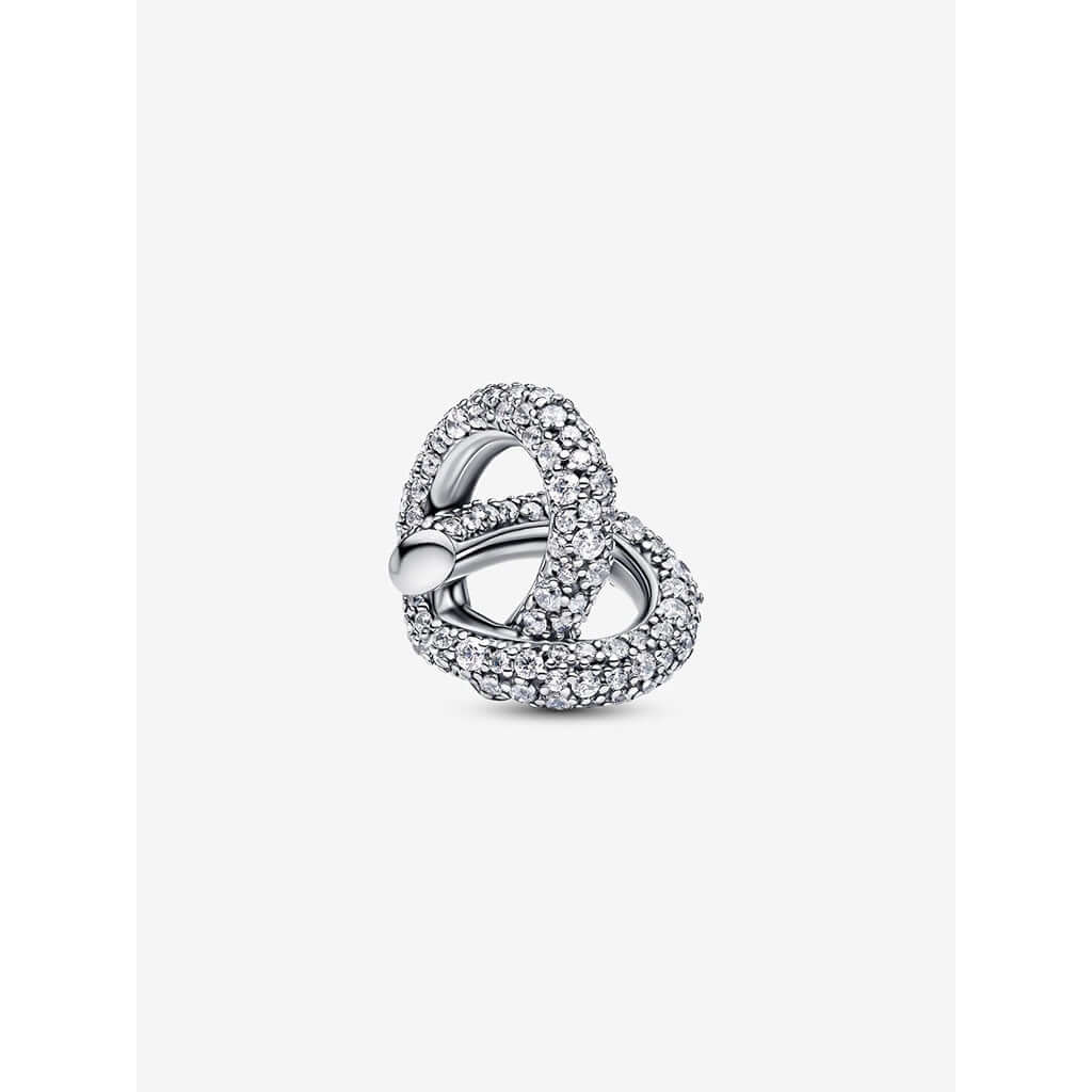 Pandora Infinity Heart チャーム PANDORA : Pavé Infinity Knot Heart Charm - Annies Hallmark