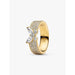 Pandora Sparkling Butterfly Bold Ring in gold-tone finish with pavé-set clear cubic zirconia stones