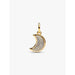 Pandora 14k gold-plated crescent moon charm with pavé stones.