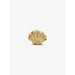 Pandora Gold shell charm bead with textured finish.