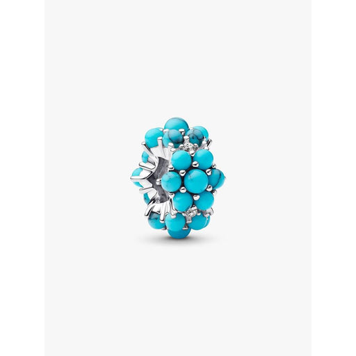 Pandora Turquoise-colored Ocean Charm in sterling silver with clustered turquoise enamel beads