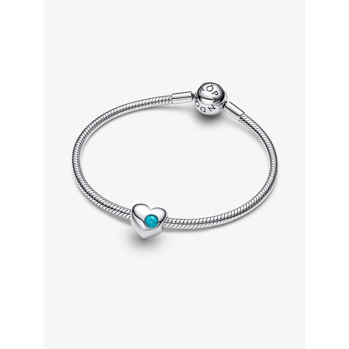 PANDORA Moments bracelet featuring Turquoise Stone Heart Charm.