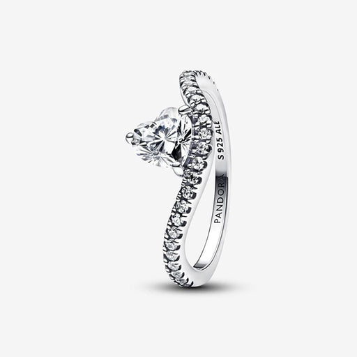 Pandora - Wavy Pavé Heart Ring - Pandora ring - Pandora promise ring - promise ring - gifts for her - Pandora near me 