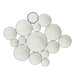 Set of circular bowls  of various sizes on a white background