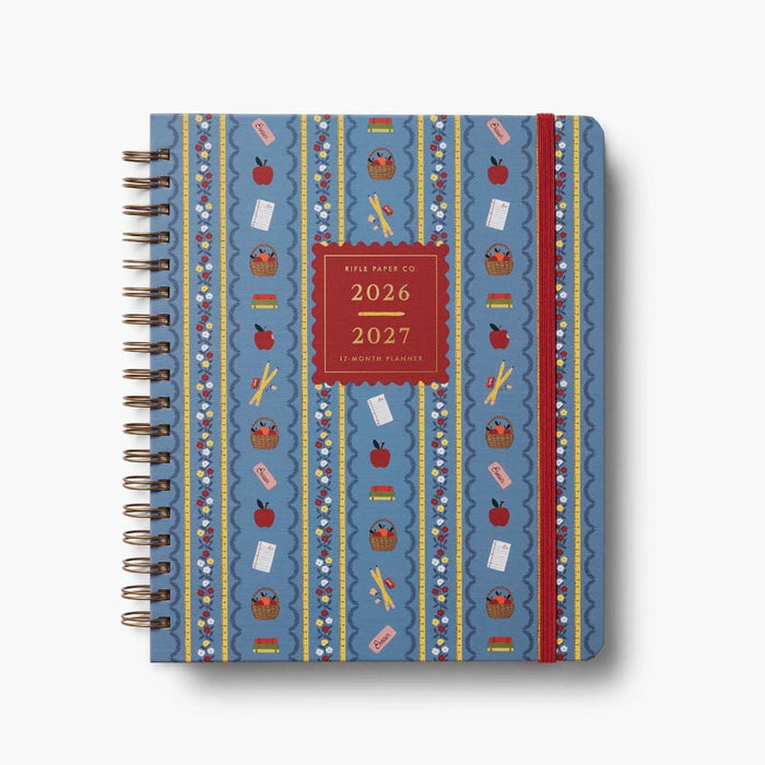 2026-2027 17-Month Academic Hardcover Spiral Planner for organizing school schedules, assignments, appointments, and deadlines.