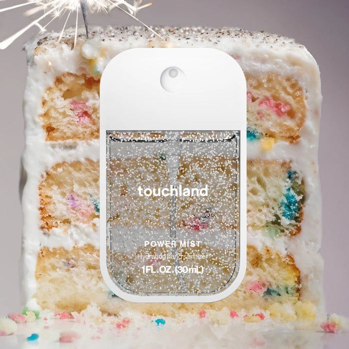 Touchland Confetti Cake Hand Sanitizer with a festive sweet-inspired fragrance