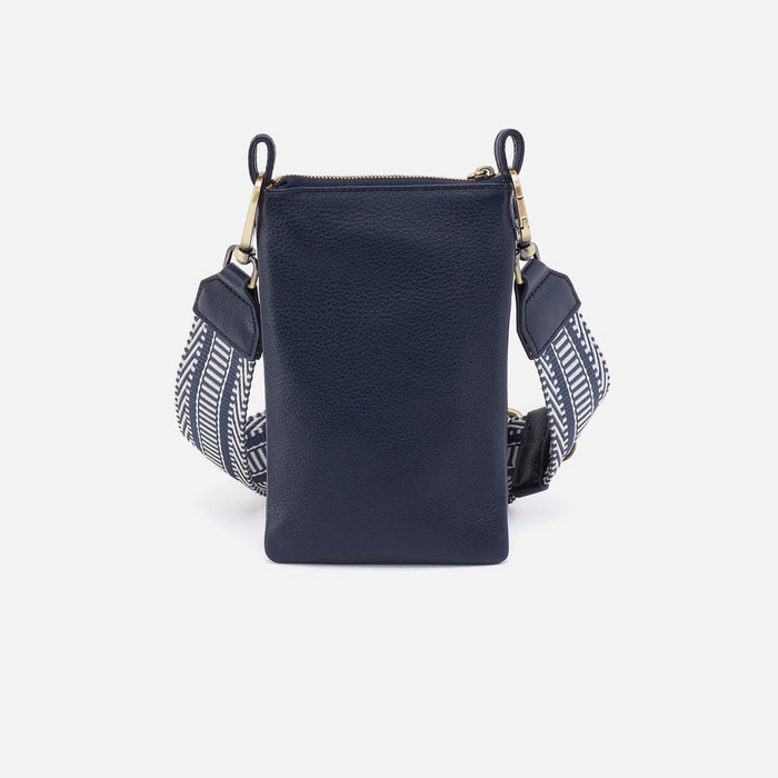 HOBO : Cass Phone Crossbody in Pebbled Leather - Sapphire