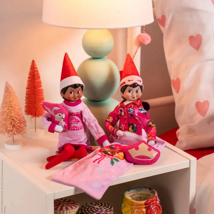 Elf on the Shelf Disney Princess Royal Slumber Party Set featuring a magical princess-themed playset for imaginative holiday fun.