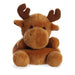 Palm Pals Cinnamon Moose plush toy sitting upright with soft brown fur and small antlers