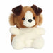 Front angled view of Palm Pals Fia Sheltie stuffed animal with cute facial details