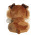 Back view of Palm Pals Fia Sheltie plush highlighting fluffy tail and soft texture