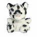 Palm Pals Kaia Snow Leopard plush toy front view with black spots and pink nose